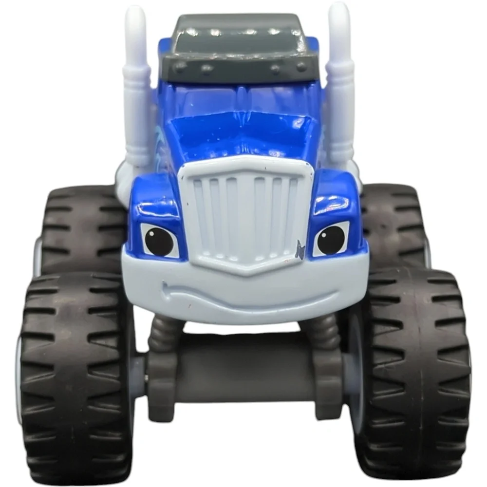 Crusher Blaze and The Monster Machines 2014 Truck Fisher Price Metallic Blue HTF